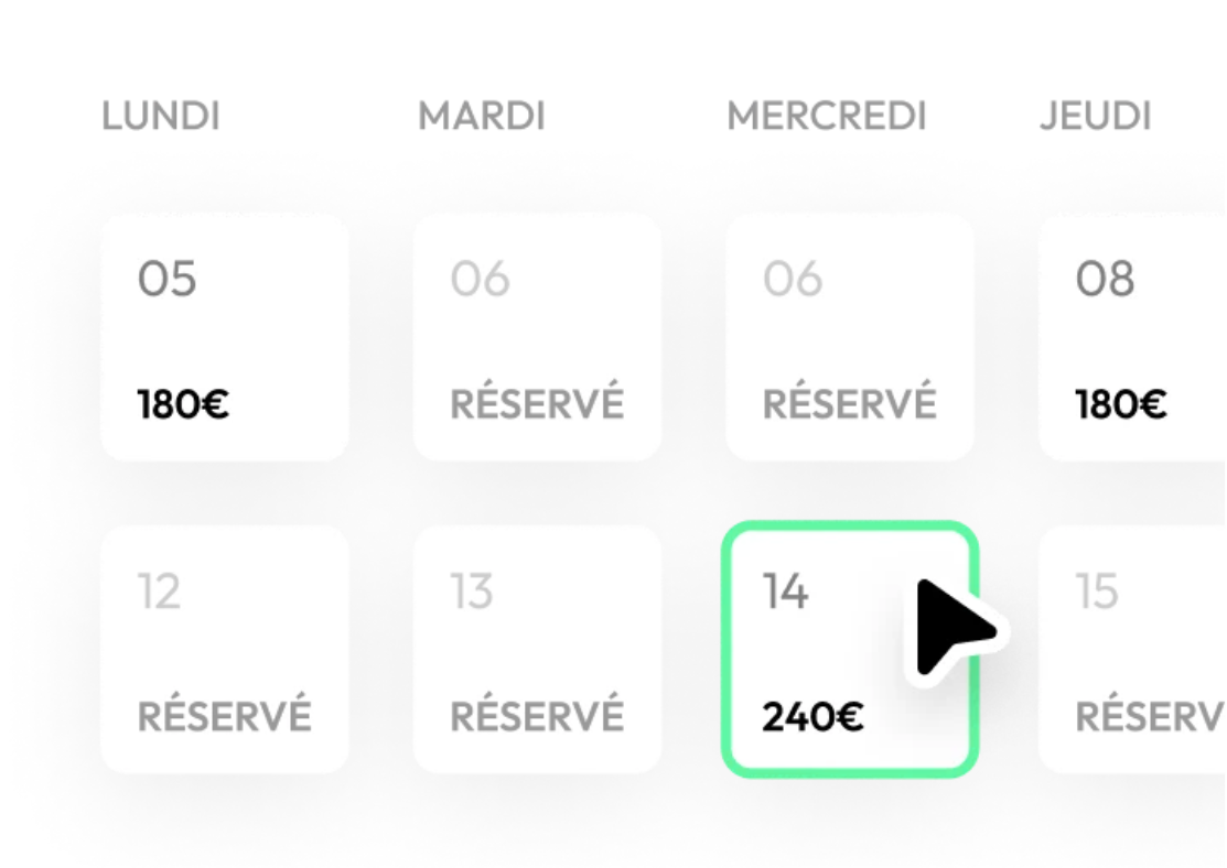 Gestion dynamique des prix et calendrier